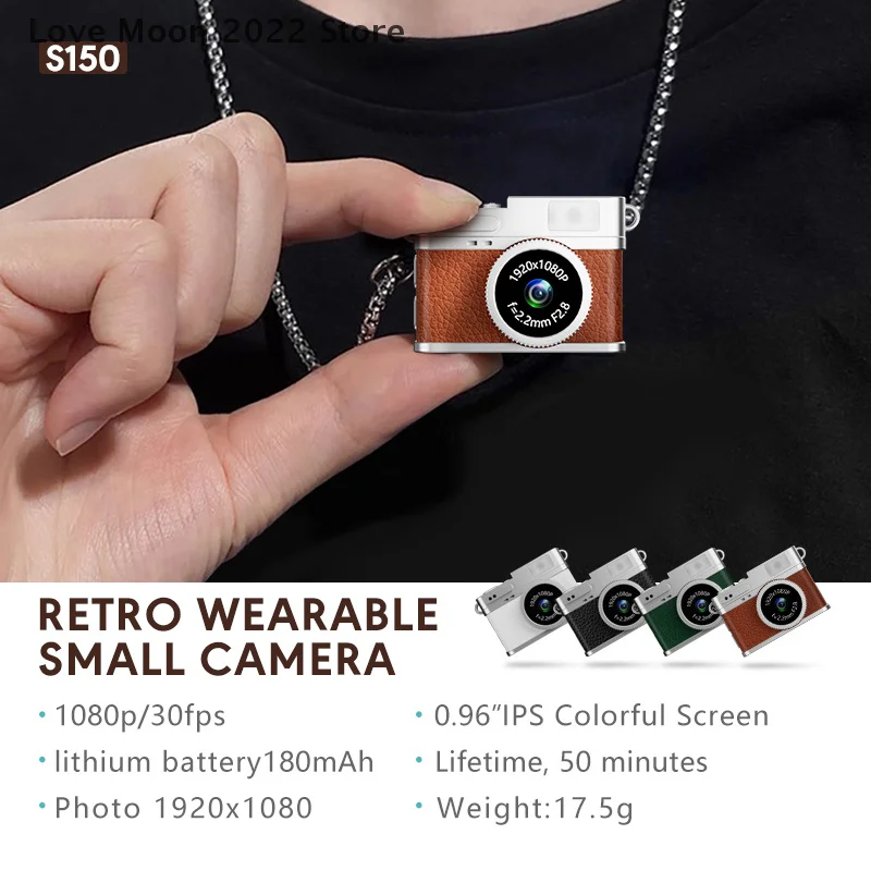 

Retro Mini Camera With Screen Indoor Home Outdoor 1080p Sports Portable Vintage Very Small Mini Camera Video Recorder