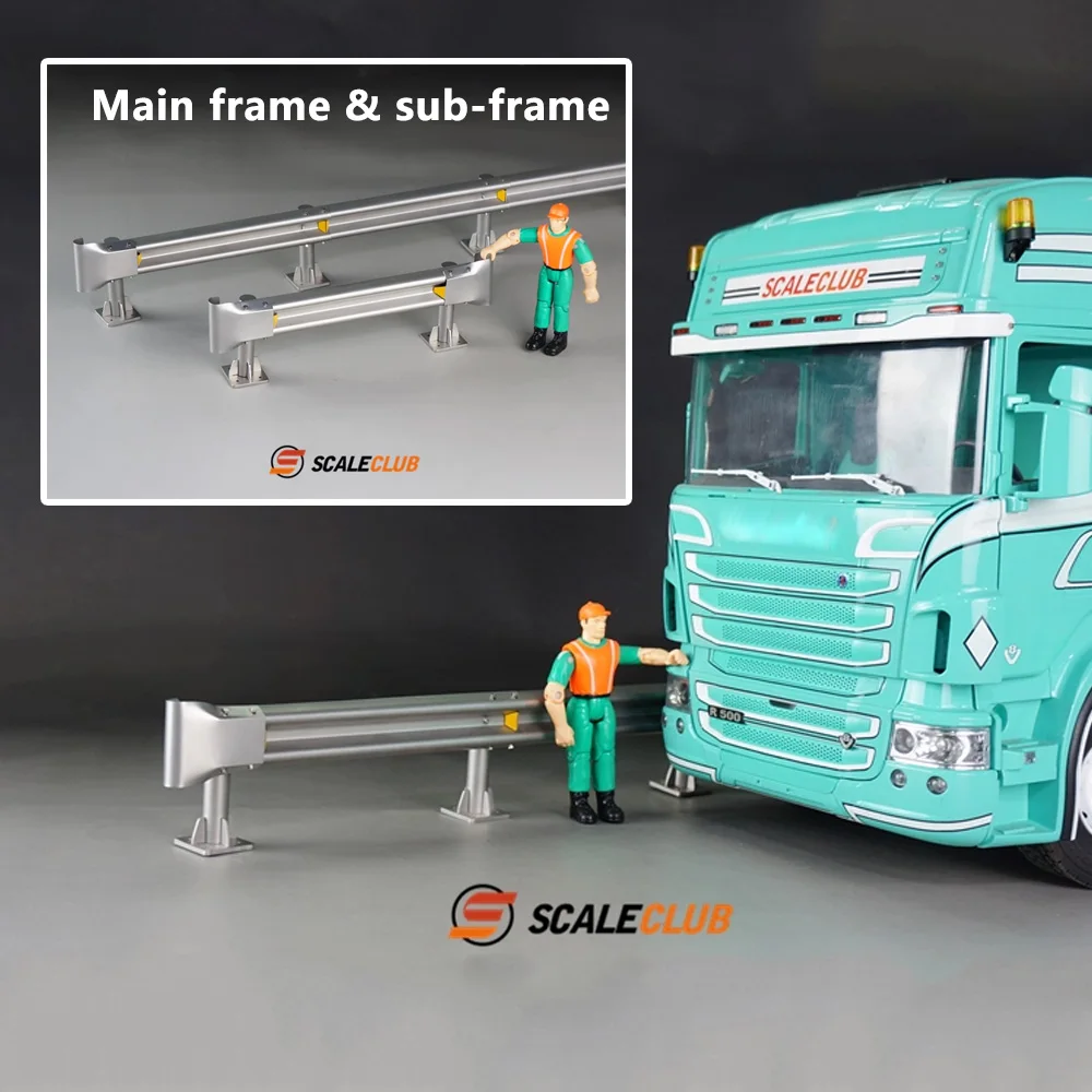 SCALECLUB Highway Guardrail Decoration Metal Simulation Model for 1/14 Tractor Truck 1/10 Climbing Vehicle Scene Use