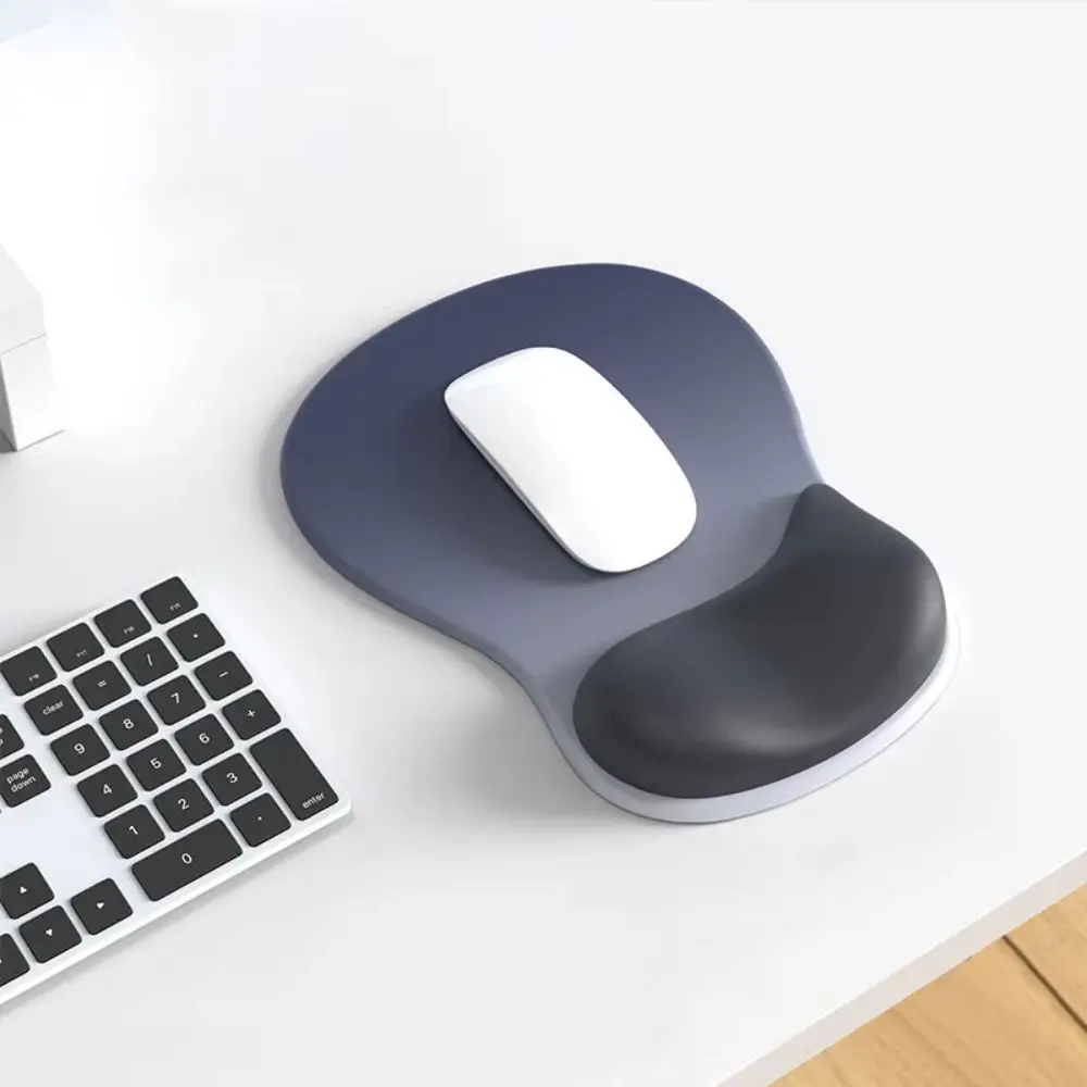 

Convenient Ergonomic Mouse Pad Anti-slip PU Base Computer Wrist Pad Gradient Color Soft Hand Support Pad Wrist Rest