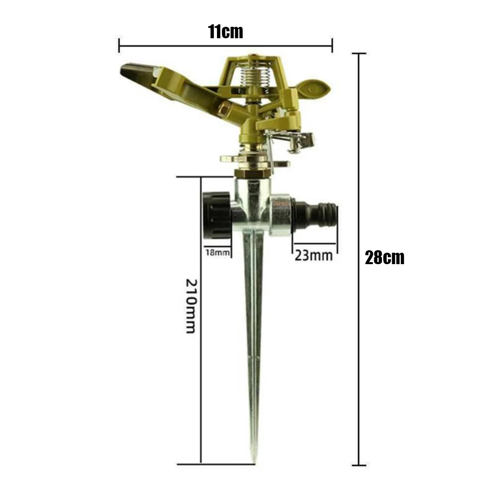 Metal Spike Adjustable Rotating Watering Sprayer Garden Metal Irrigation Sprinkler Artifact Watering Irrigation Tool