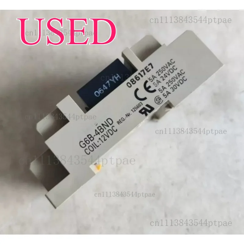 One terminal relay: g6b-4bnd, coll: 12vdc. (actual picture taken)