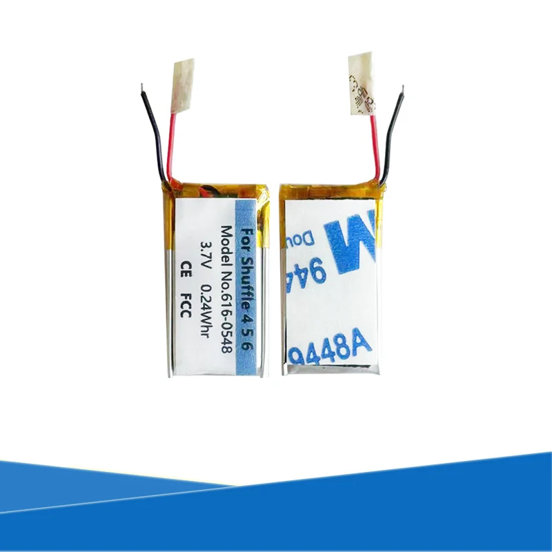 

2PCS/LOT 616-0548 A1373 0.24Whr Battery For Ipod For Shuffle 4th 5th 6th 7th Generation 4 5 6 7 Batterie AKKU