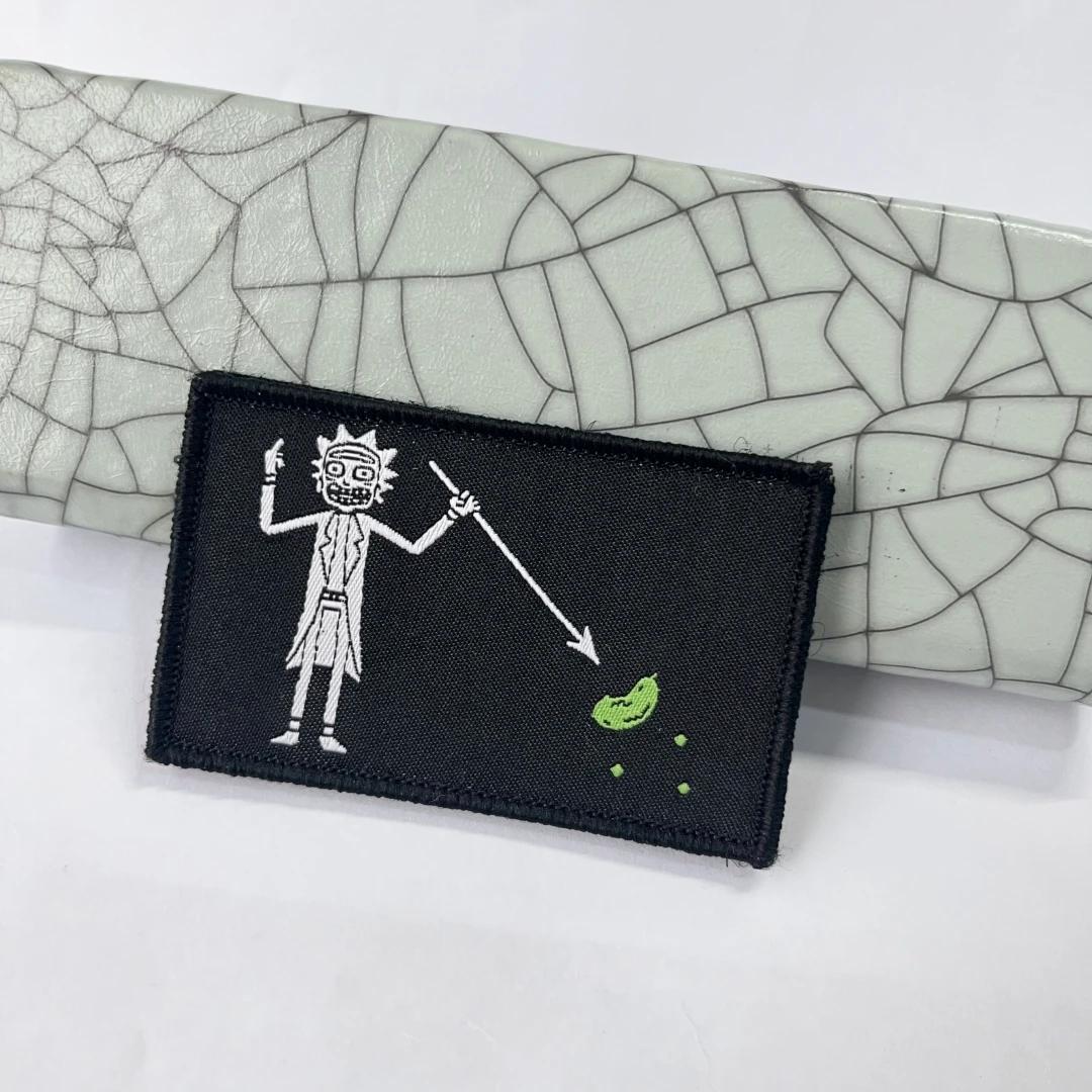 Edward Pirate Beard Embroidery Patches Trident Red Heart Hook&Loop Patch Tactical Armband Morale Badges on Backpack Hats Sticker