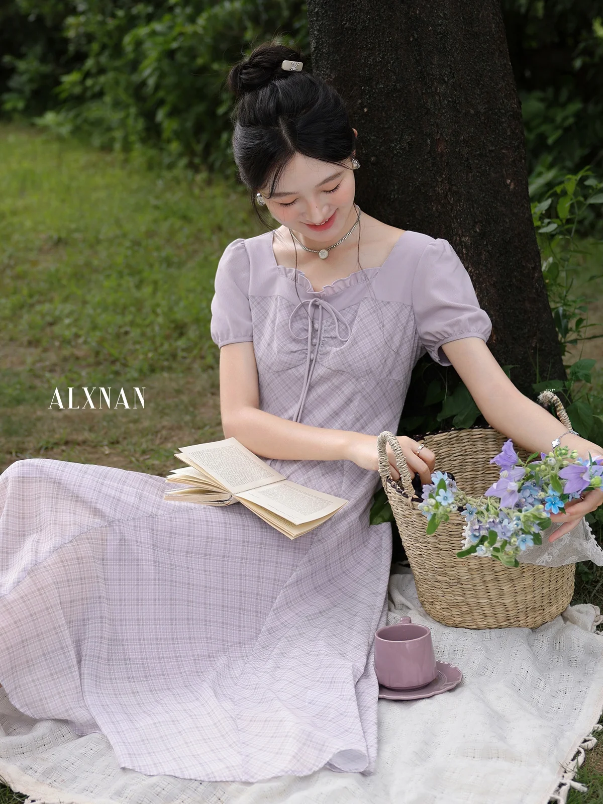 

Женская летняя юбка Lusignan фиолетового цвета, приталенная, длинная, А-силуэт, повседневная, удобная, элегантная