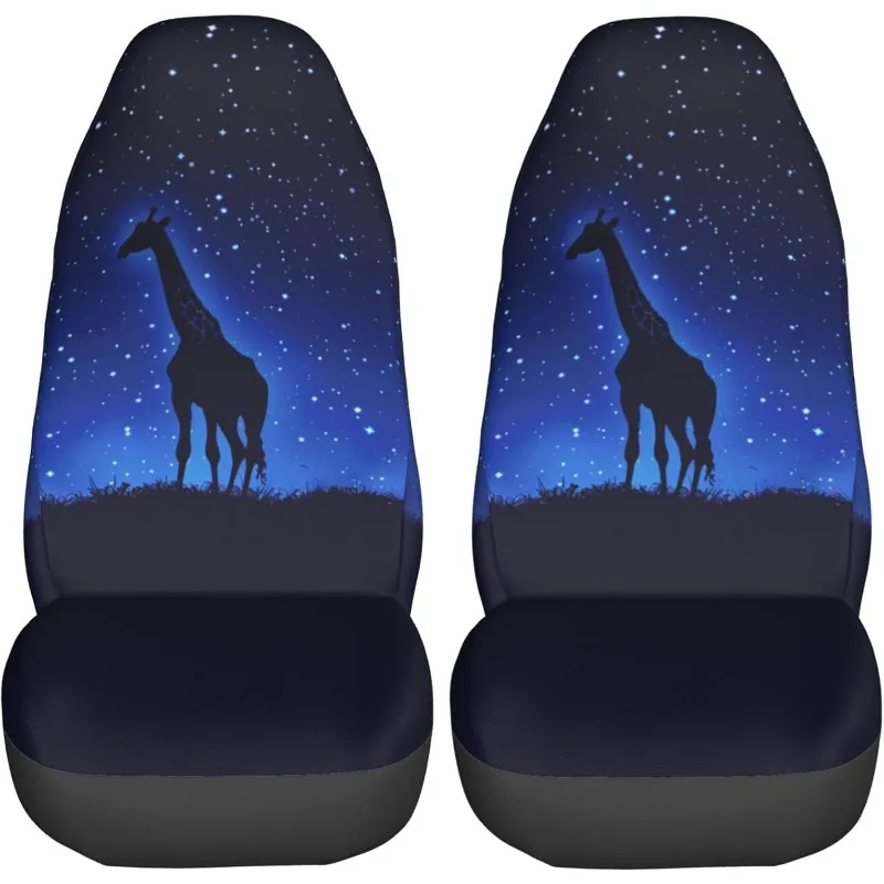 Foruidea Giraffe Silhouette Car Seat Covers Universal 2 Pcs Auto Front Seat Cover Fit Most CarsSUV Sedan Trucks