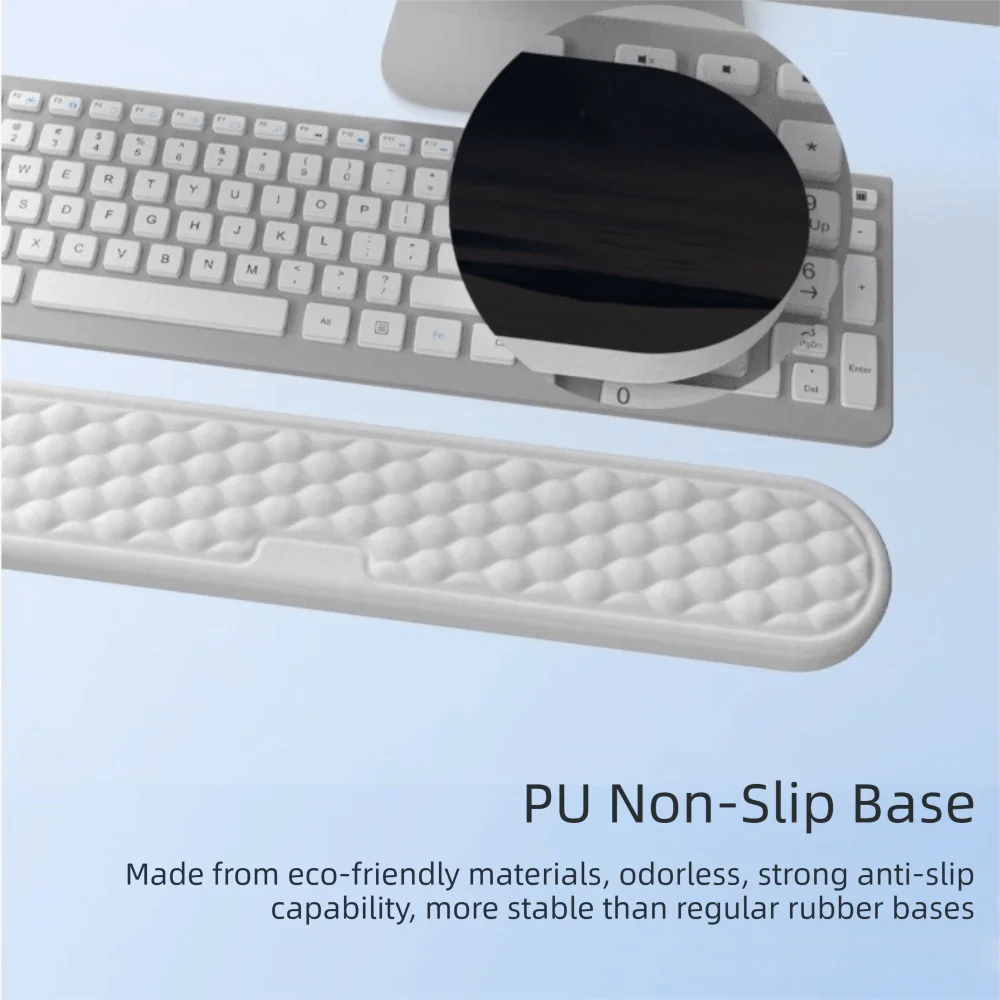 Foam Ergonomic Wrist Rest Slow Rebound Soft Keyboard Wrist Rest Pad Water Ripple Non-Slip Base Mousepad Wrist Support