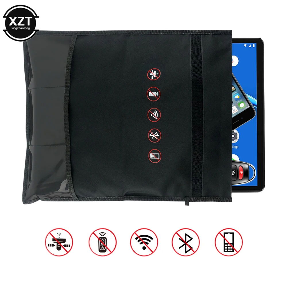 Signal Blocking Bag Mobile Phone Anti-radiation Signal Shielding Bag Faraday Cage Pouch Car Key Radiation Protection Storage Bag