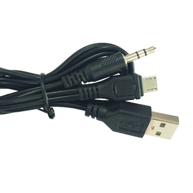 Micro USB to 3.5mm+ USB Audio Cable 3.5mm Aux USB2.0 Male Micro 5 Pin USB Portable Speaker Audio Cable