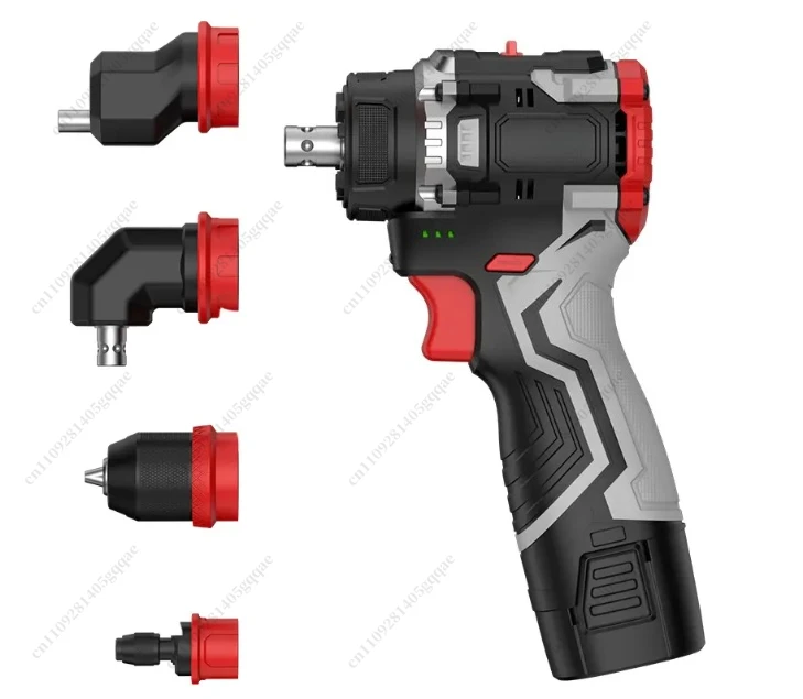 Multi-head Drill Lithium Battery Brushless Hand Drill Quick Change Chuck Home Improvement Electric Screwdriver Power Tool