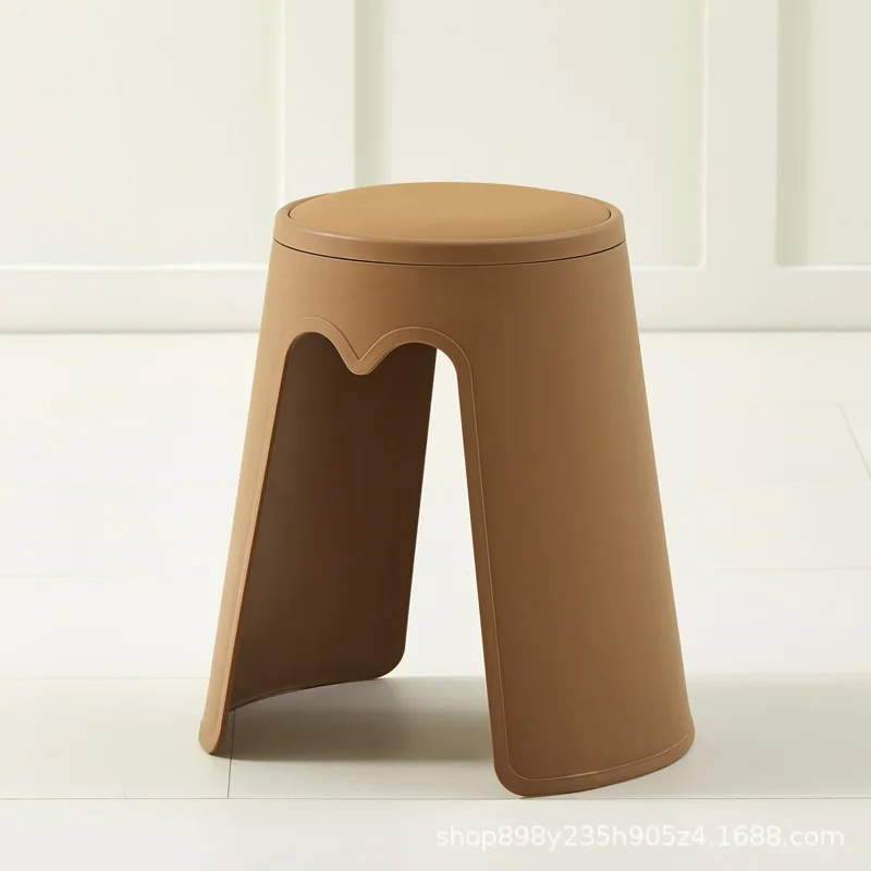 

European Furniture Plastic, Stool, Dining Chair, Thickened, Household, Simple, Living Room, Bedroom, Stackable, Chair, Bench