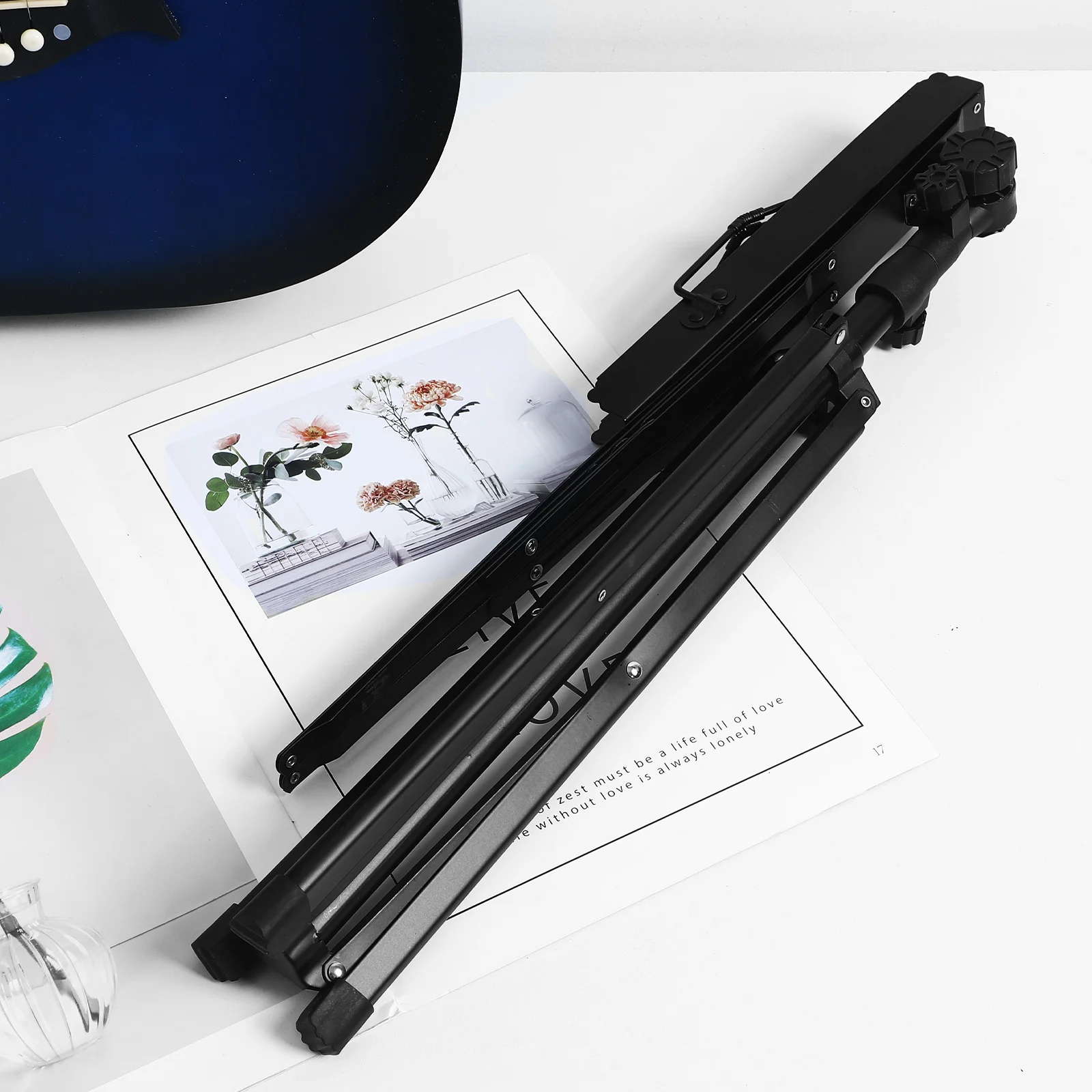 

Foldable Music Stand Portable Adjustable Height Angle Iron Sheet Music Holder Heavy Duty for Practice Performance