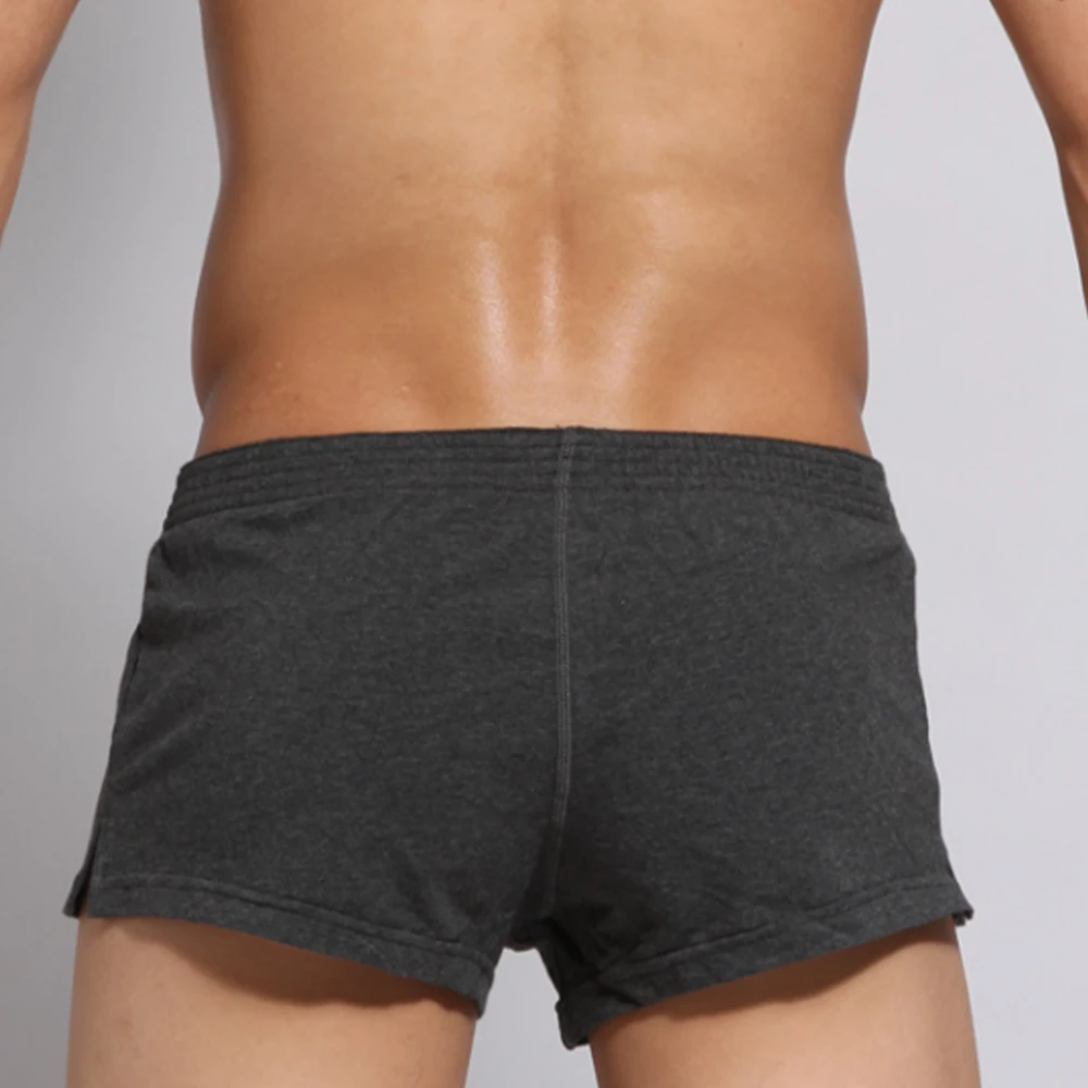 Mens Cotton Soft Briefs Casual Home Pantsshorts Comfy Breathable Pajama Shorts Trunks Sports Underwear Jockstrap