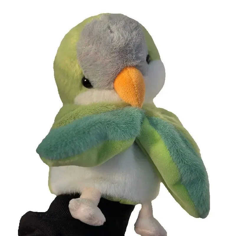 

20cm Cute Parrot Hand Doll Plush Toy Bird Interactive Performance Children's Comforting Story Teaching Doll Children's Gift