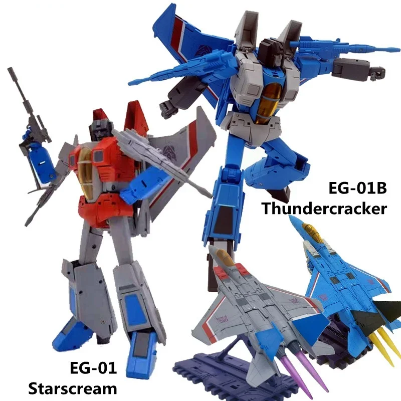

In Stock EAGLE EG01 Starscream Transformstion EG01B Thundercracker KO MP52 Modified G1 Action Figure Decepticon Flying Squad