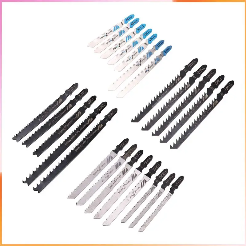 مجموعة شفرات منشار تهزهز مكونة من 25 قطعة من A93Z، شفرات على شكل حرف T لقطع الخشب والبلاستيك والمعادن