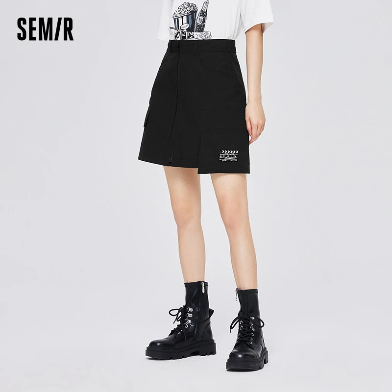 Semir Skirt Women High Waist Work Style Skirt 2023 Summer and Autumn Trendy Cool Retro Short Skirt