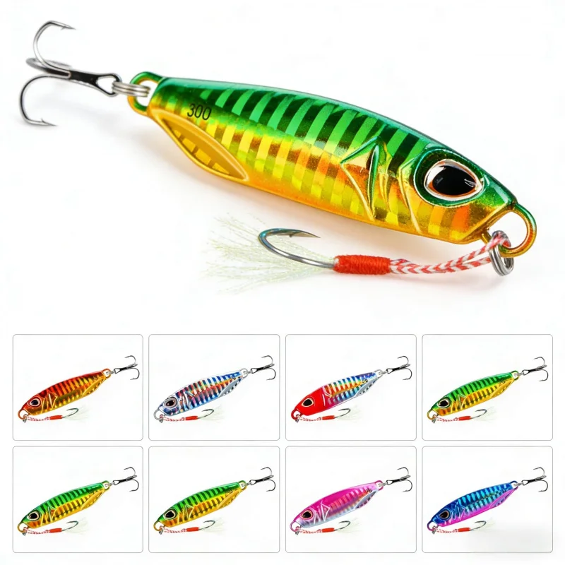 

Iron plate lure6PCS 10-50gLong-range casting bionic metal lead fish hard bait with hook, slow-sinking fishing tackle