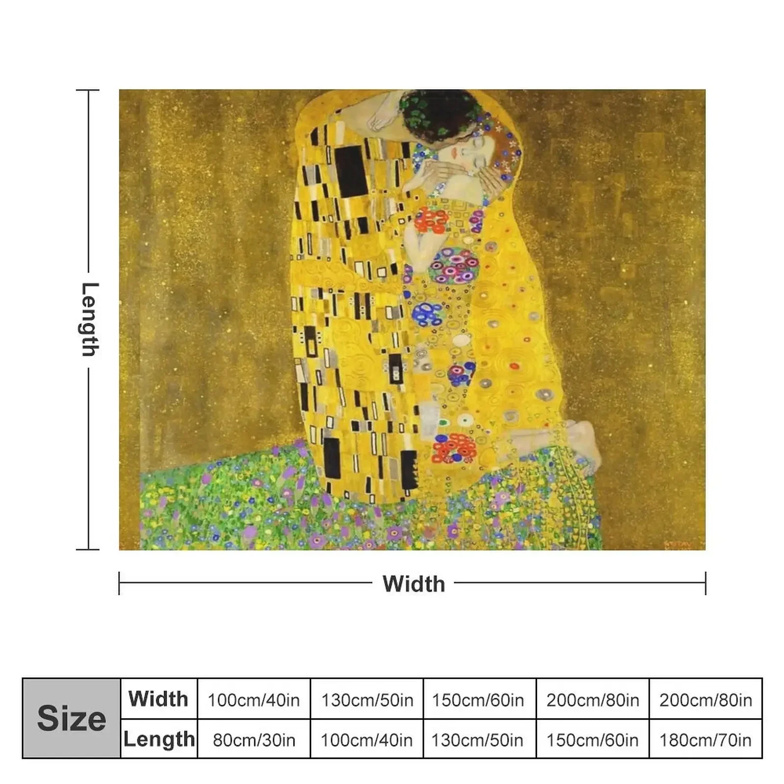 Gustav Klimt - the kiss Throw Blanket Bed covers Retros Thermals For Travel anime Blankets