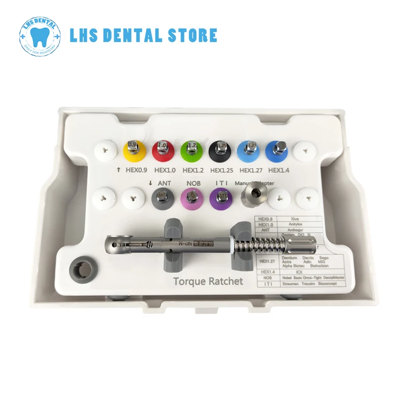 SALE！1 Set Dental Universal Implant Torque Screwdrivers Wrench Universal Prothetic Kit Dentist Materials