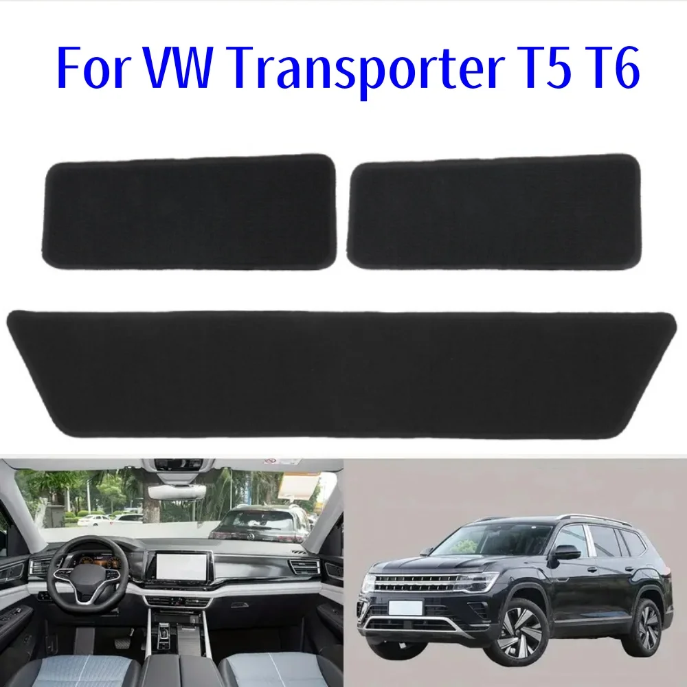 Fully Tailored For VW Transporter T5 T6 Carpet Step Mat Set Carpet For Sliding Door & Driver & Passenger Door Car Interior Parts