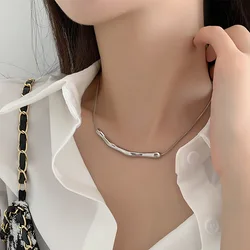 European and American Fashion Simple Stainless steel Gold Color Collarbone Chain For Women’s Fashion Short Necklaces Jewelry
