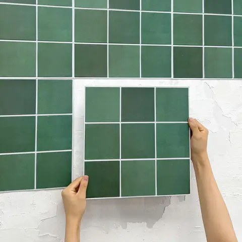 10pcs 3D 장식 타일 스티커, 부엌과 욕실에 대 한 자체 접착 3D 벽 스티커, 물 금형 방지, 30x30cm