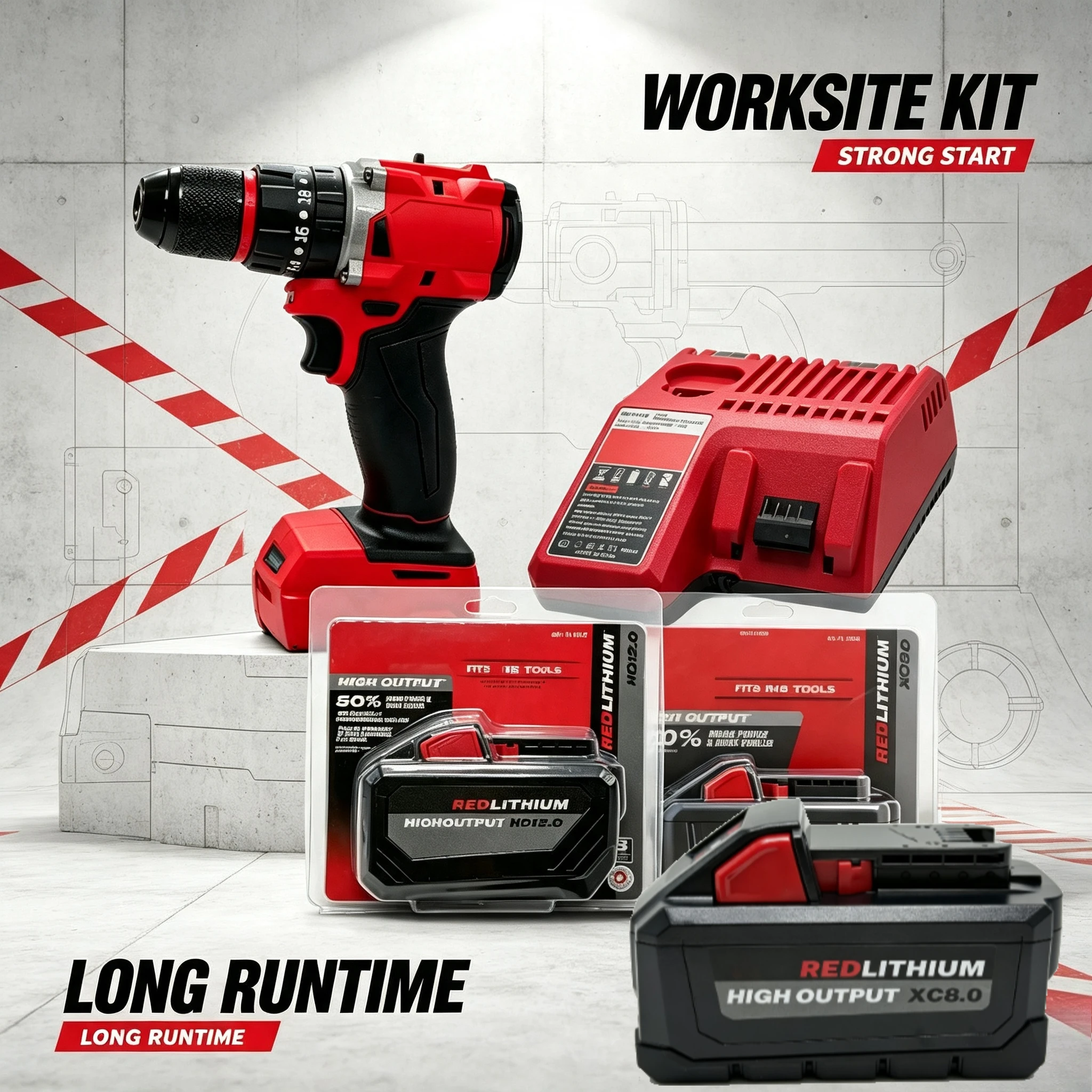 Milwaukee Drill M18 Fuel - ミルウォーキー M18 XC 6.0Ah 8.0Ah 12.0Ah