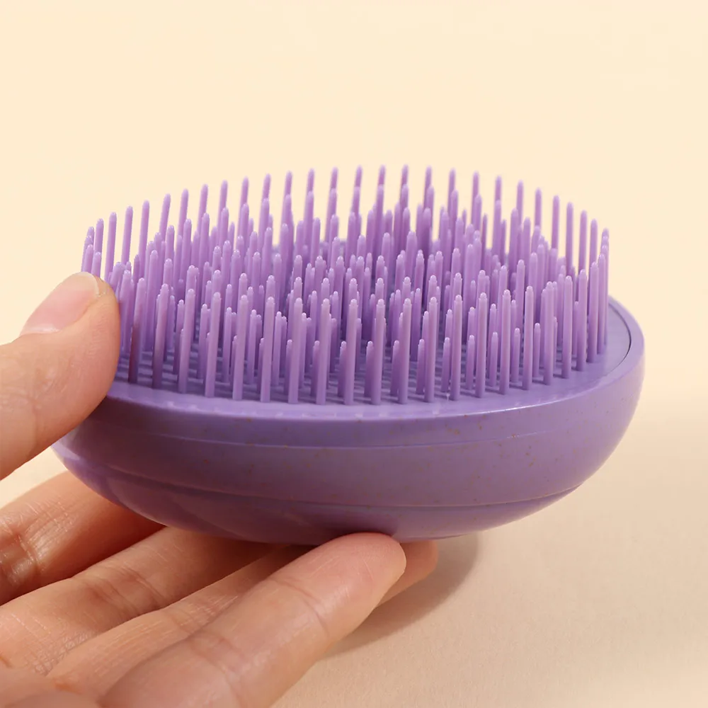 T/Egg Shape Wheat Straw Comb Set Anti-Static Portable Hair Styling Brush Set Anti-knotting Dry and Wet Dual-purpose