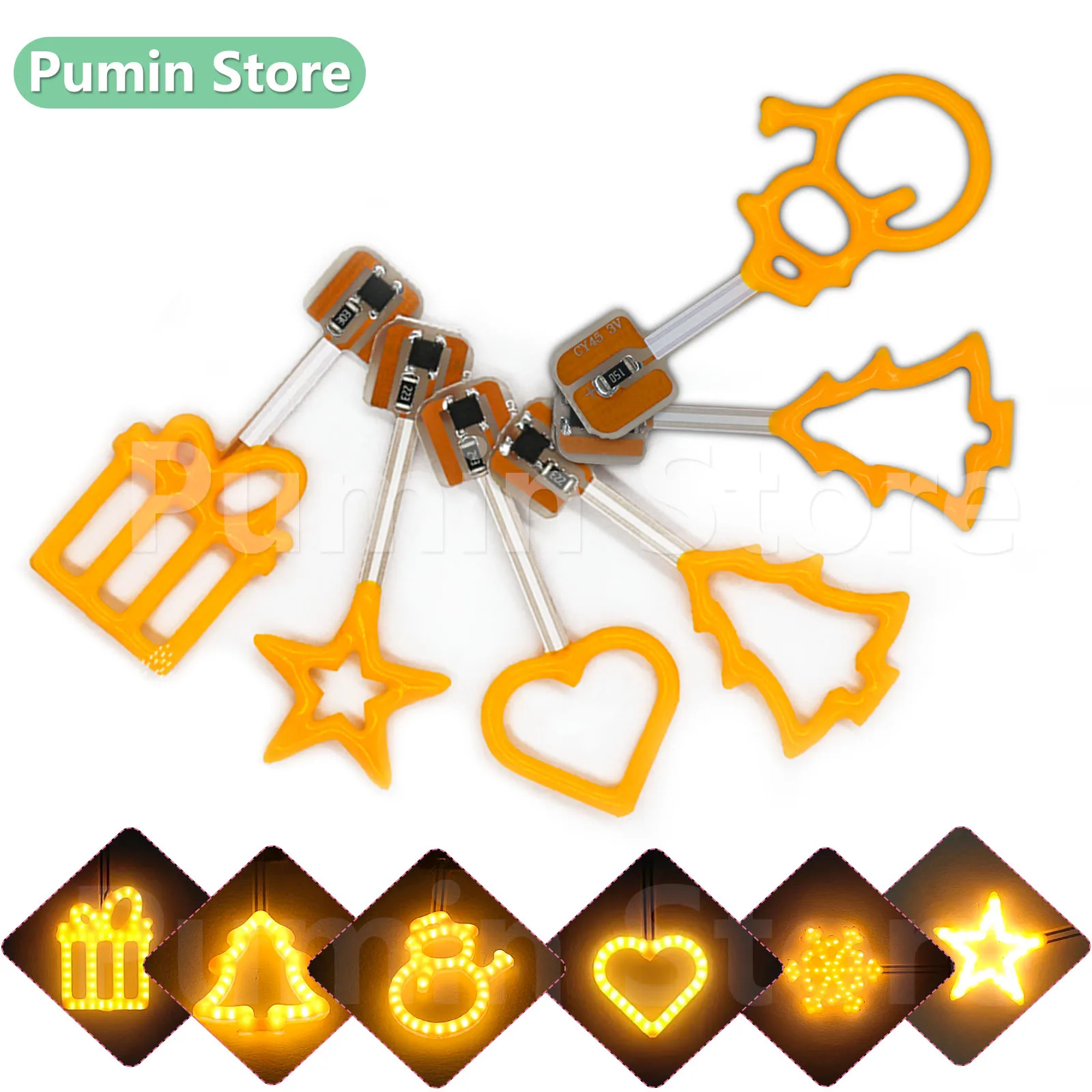 

24v DC LED Filament Creative For Edison Bulb DIY Accessories Snowman Christmas Tree Heart Star Snowflake Warm light Night LightT