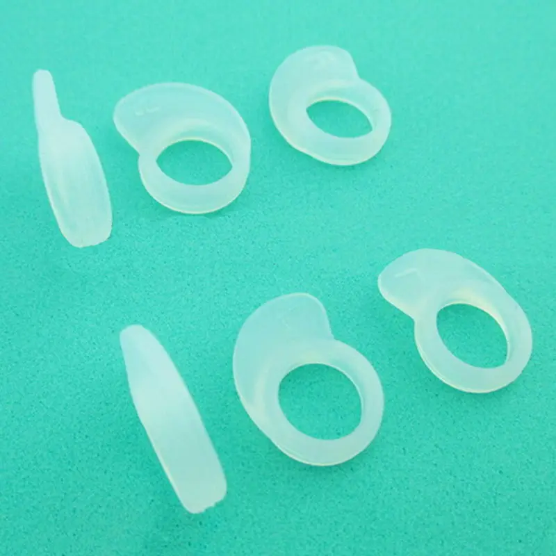 Aipinchun-2 pares de ganchos de silicona para auriculares, tapones para los oídos, accesorios para auriculares, color negro/claro