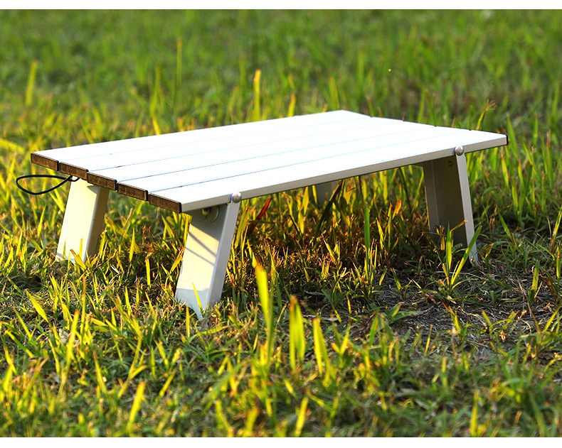 

Camping Mini Foldable Table Ultralight Aluminum Alloy Outdoor Table for Travel Picnic Barbecue Folding Computer Bed Desk