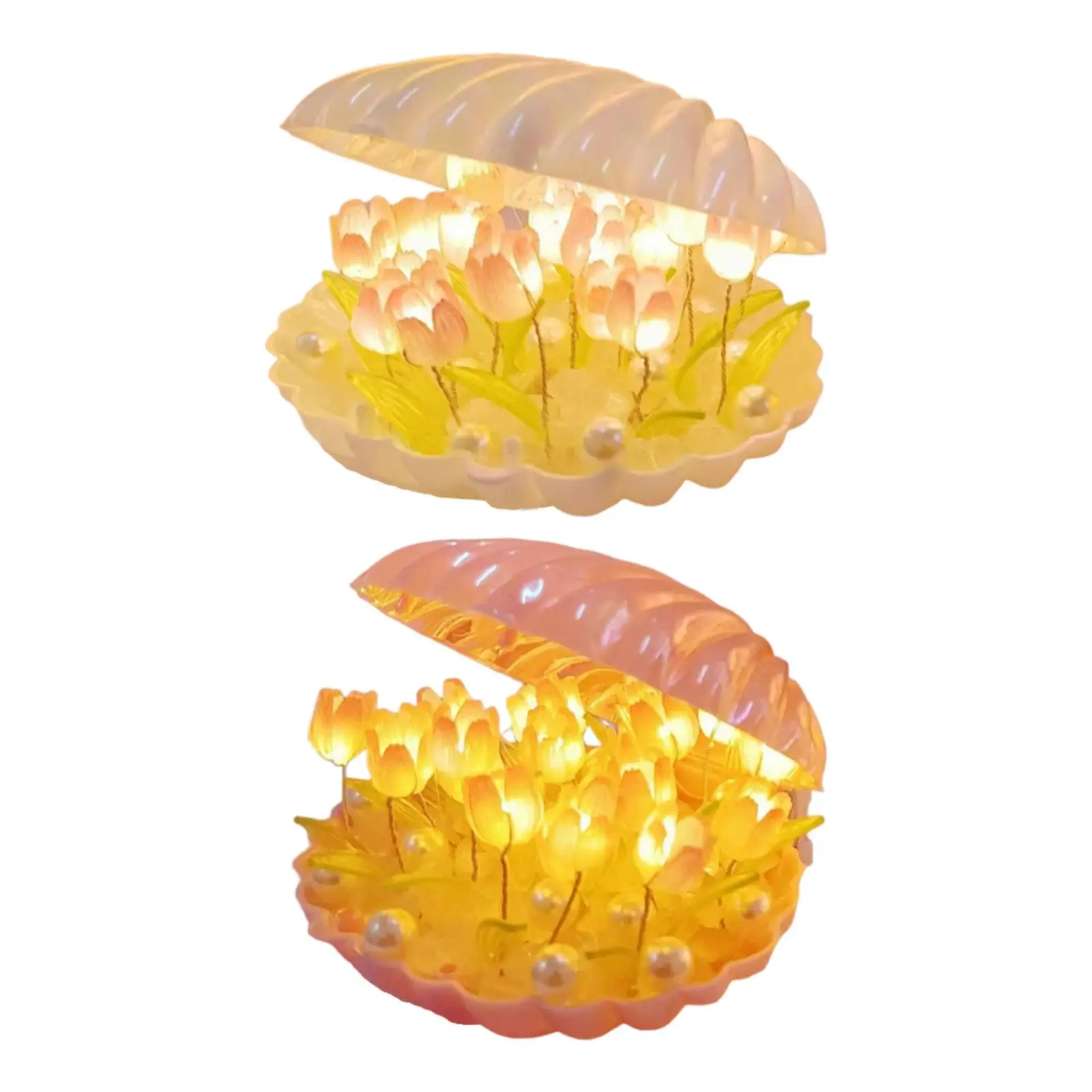 

Shell Tulip Night Light Material Home Decoration Atmosphere Light DIY Night Light for Dorm Dining Room NightStand Wedding Party