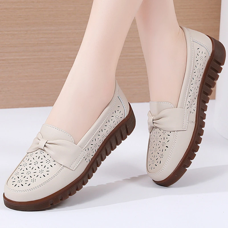 Summer Lightweight Breathable Shoes Female Soft Bottom Loafers Non-slip Sneakers Casual Comfortable Flats Zapatillas De Mujer