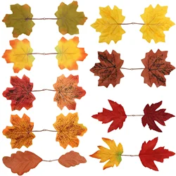 24pcs autumn decoration, plastic leaves for Thanksgiving and Halloween, suitable for DIY handicrafts, wreath making