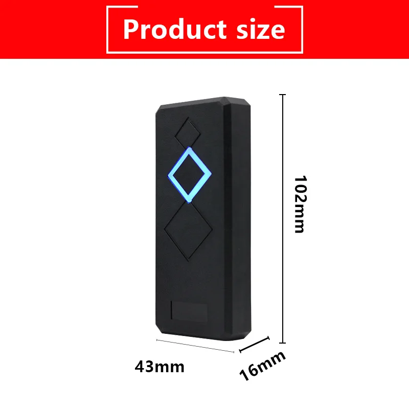 Waterproof DC12V NFC Contactless RFID Smart Reader 125Khz  ID 13.56Mhz IC Wiegand 26 Access Control Card Reader