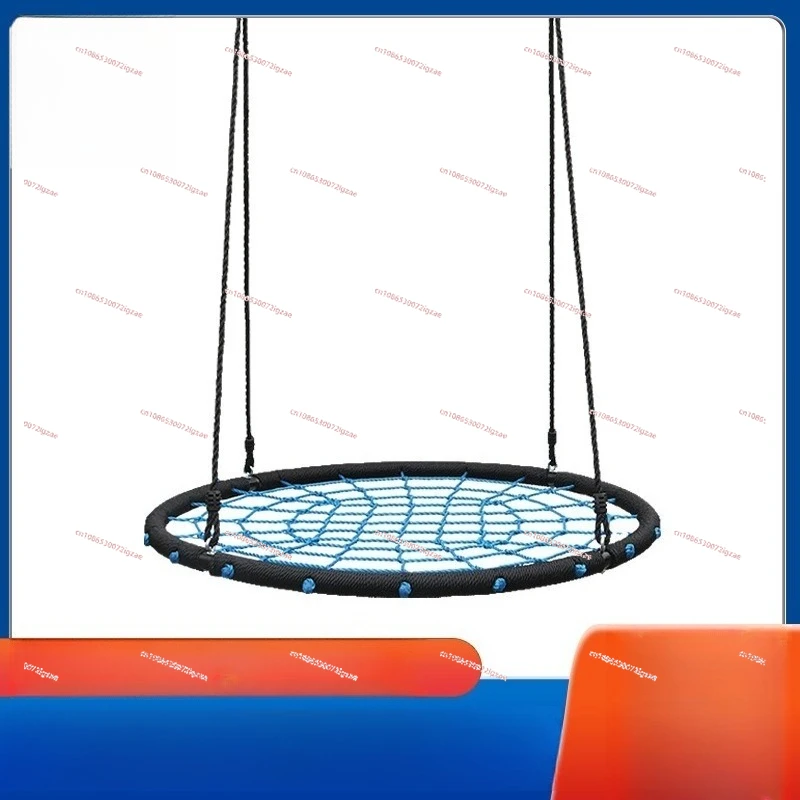 

Children's Swing 100cm Round Net Rope Bird's Nest Hanging Chair Outdoor Home Use Outdoor Swing Courtyard Garden
