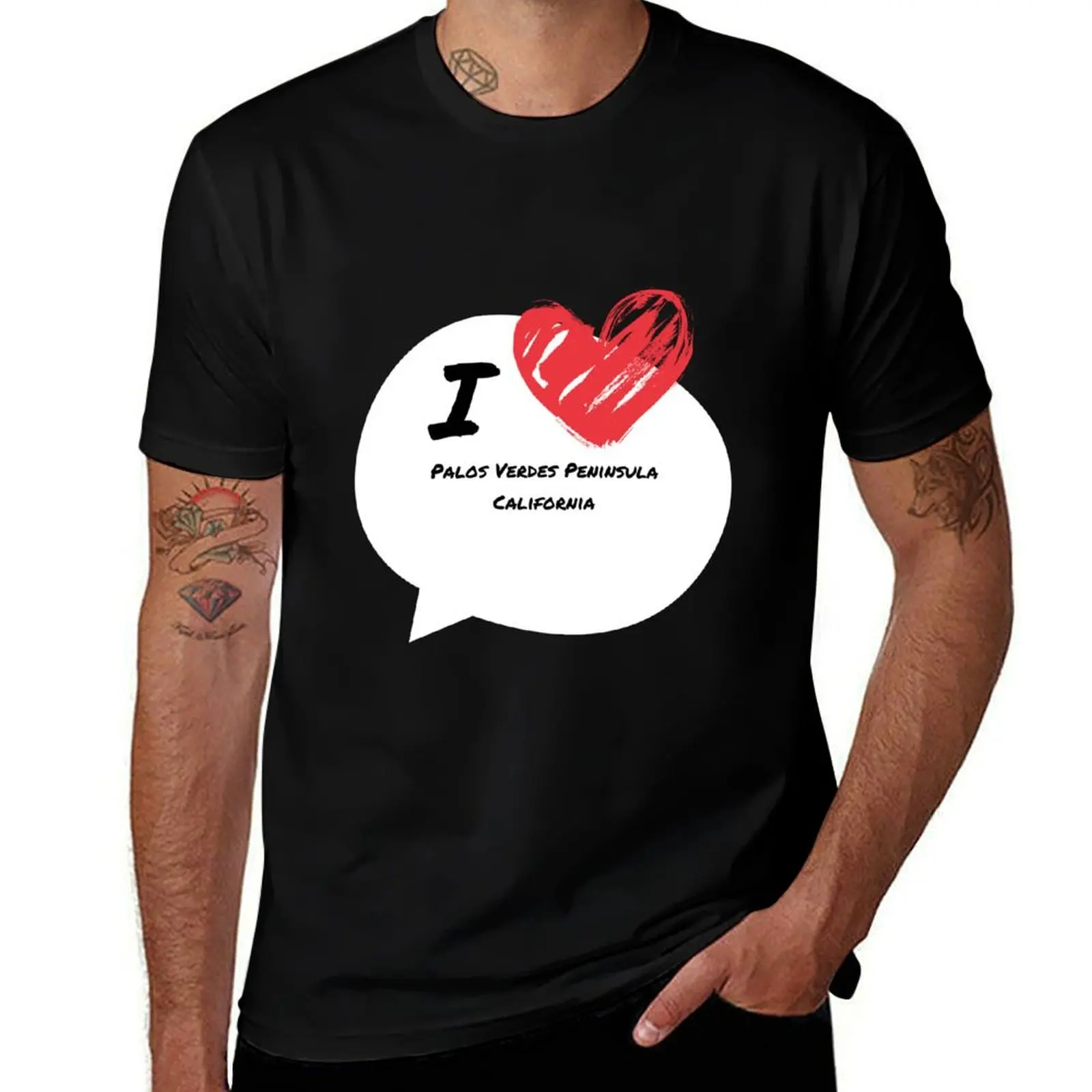 I love Palos Verdes Peninsula California T-Shirt Classic Basic Casual T-Shirt