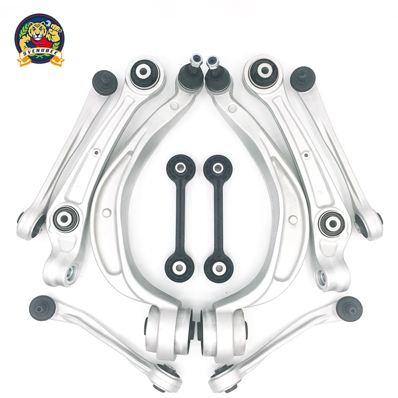 Svenubee 10pcs Front Upper Lower Control Arm Stabilizer Bar Links Suspension Kit for Audi A4 A5 Quattro S4 S5 Q5 2008 2009 2010