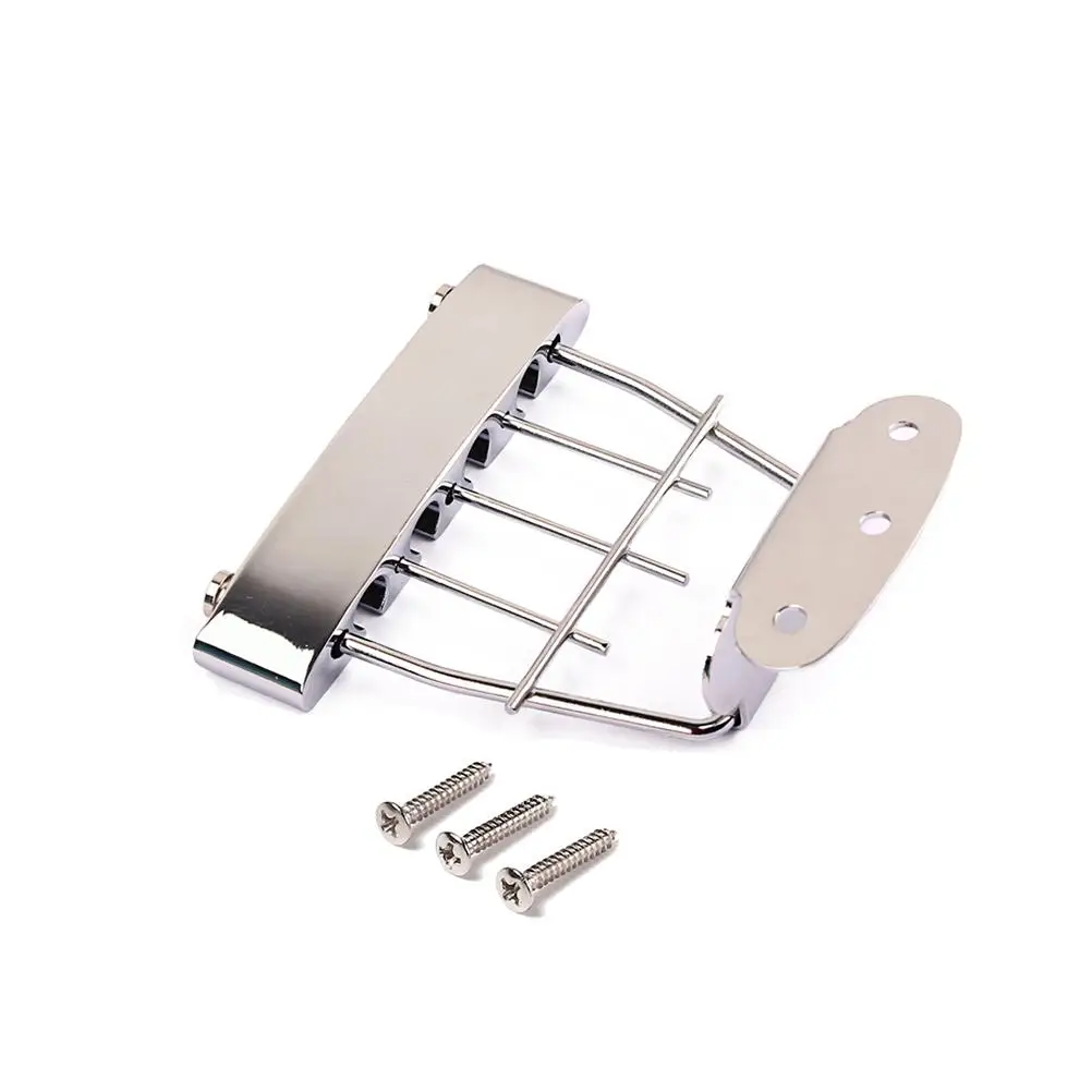 

Four String Guitar Tailpiece Bridge Replacement Parts Archtop Sturdy Steel Zinc Alloy Construction Easy Install