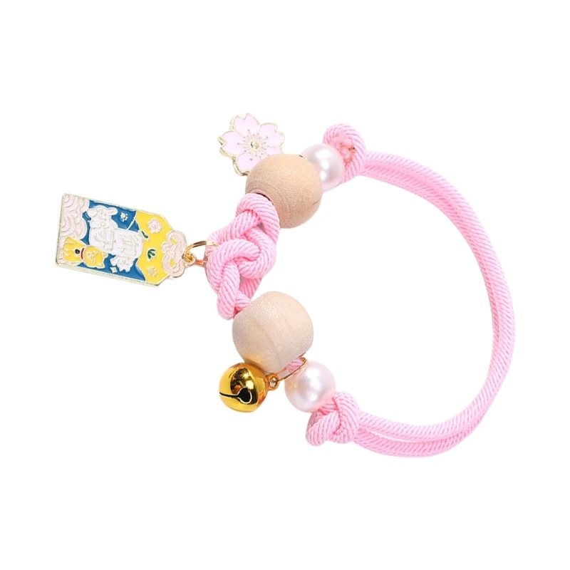 

Fashion Cats Collar With Bells and Beads Fleaproof Pet Necklace Collar