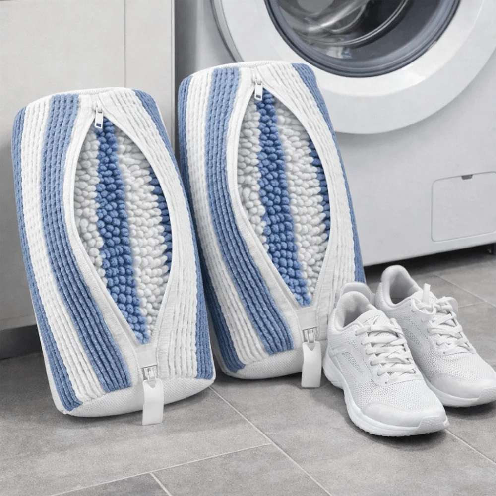 

Мешок для стирки обуви из полиэстера с защитной застежкой и молнией, мягкий цилиндрический мешок для стирки кроссовок