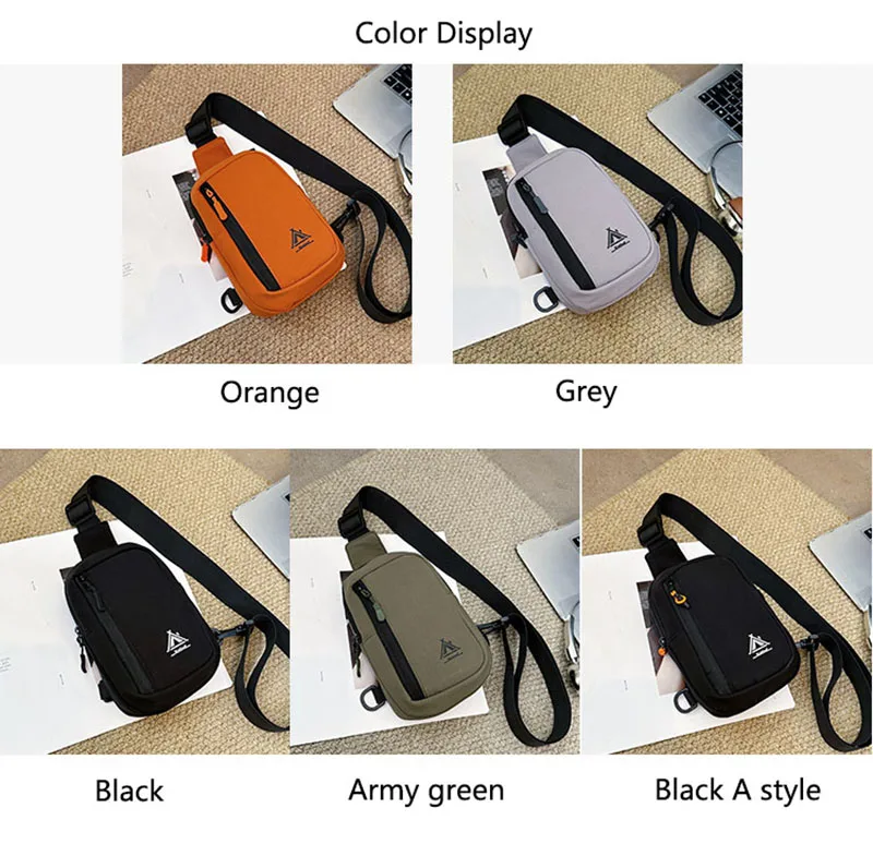 Marken-Brusttasche für Herren und Damen, modische Umhängetasche, wasserdichtes Nylon für Outdoor-Aktivitäten, Laufen, Radfahren, Reisen, Handytasche – Detail 1