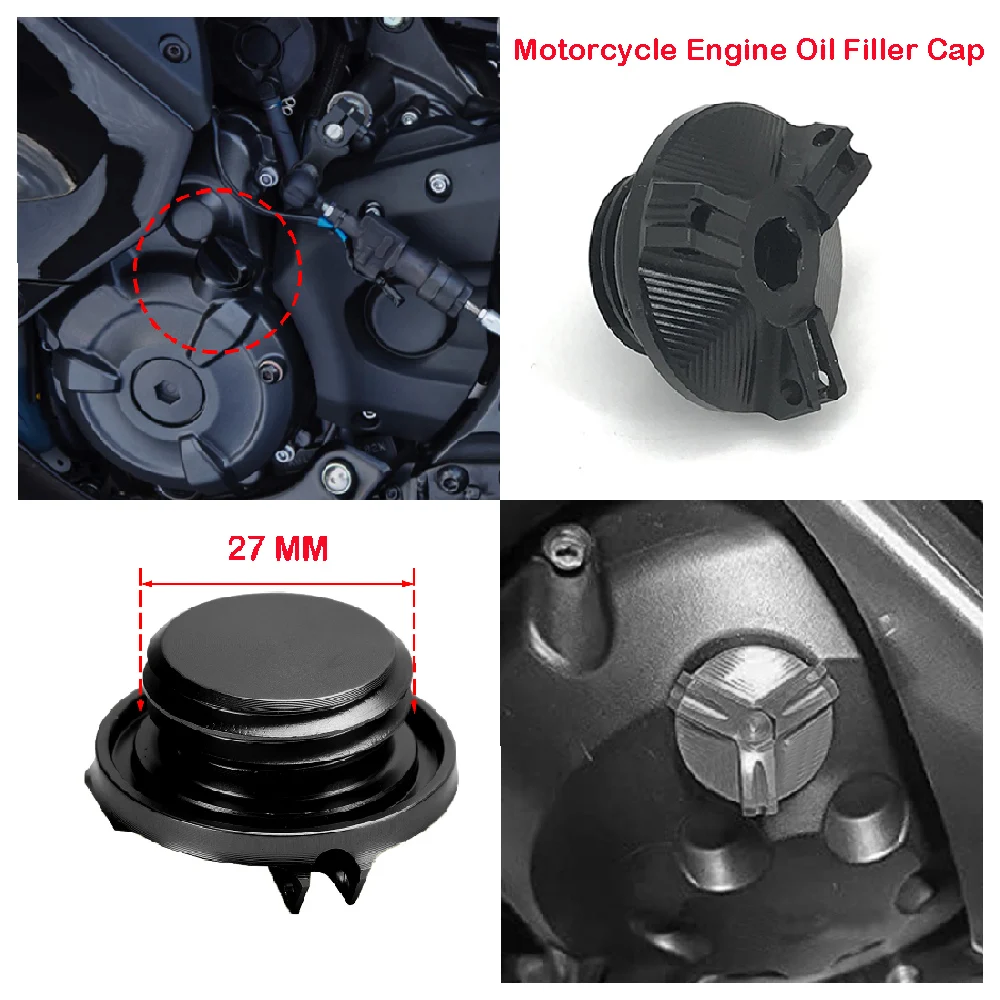 

Motorcycle Engine Oil Filler Cap Decorative Plug Fits for Yamaha YZF R1 R6 ABS YZF-R1M R1S YZF-R6 2019 2020 2021 2022 2023 2024