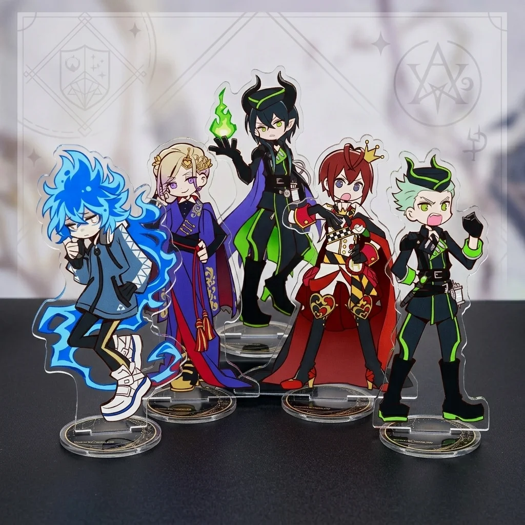 Acrylic Twisted Wonderland 15CM Stand Keyring Malleus Idia Riddle Vil Sebek Chibi Dorm Uniform Desktop  Gift for Game Anime Fans