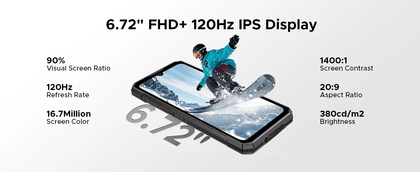 Doogee S200 Plus 5g Ai Rugged Phone 32Gb (12+20) 512Gb Dimensity 7300 Gaming Mobile Phone 1.32'' Rear Display Main Screen
