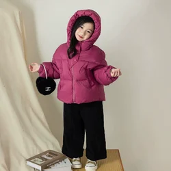Winter Girls Floral Print Jackets Kids Thick Warm Down Cotton Clothes Parka Padded Cold Hooded Coats Teen Snowsuit Outerwear