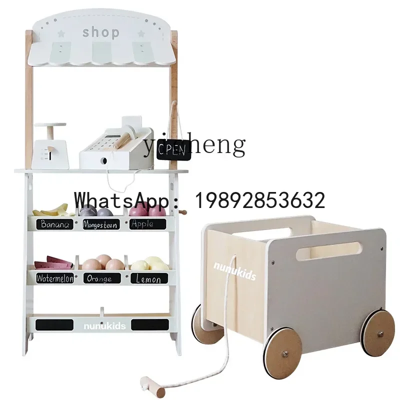 AF Loja de Frutas de Madeira Crianças Brincam Casa Conveniência Cantina Brinquedos