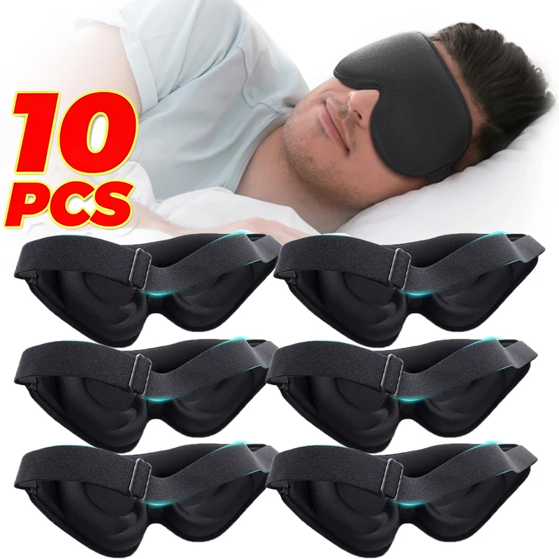 3D Sleeping Mask Memory Foam Block Out Light Sleep Mask Eye Shade Blindfold for