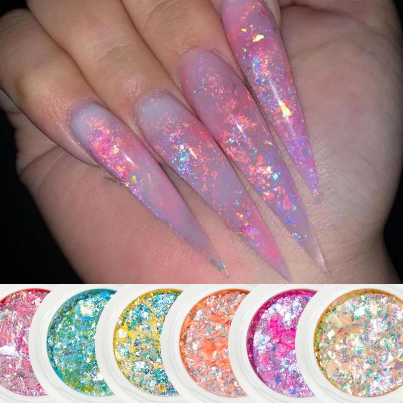 Fairy Iridescent Aurora Color Shift Flake Chameleon Nail Cosmetic DIY Resin Chromaflake Multichrome Flake Eyeshadow Flakes