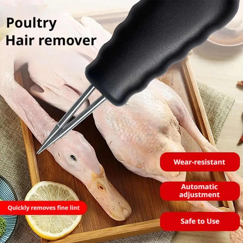 Handheld Electric Poultry Feather Remover Tool Rechargeable Chicken Plucker with Ergonomic Handle for Home Kitchen Use